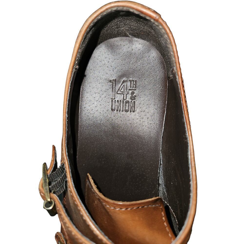 14th & Union Brown Leather Men's Dress Shoe Sz 9.5 - Picture 8 of 10